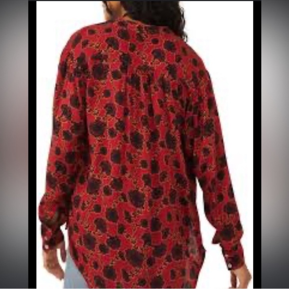 Free People Mia Floral Tie at Neck Tunic - Picture 2 of 7